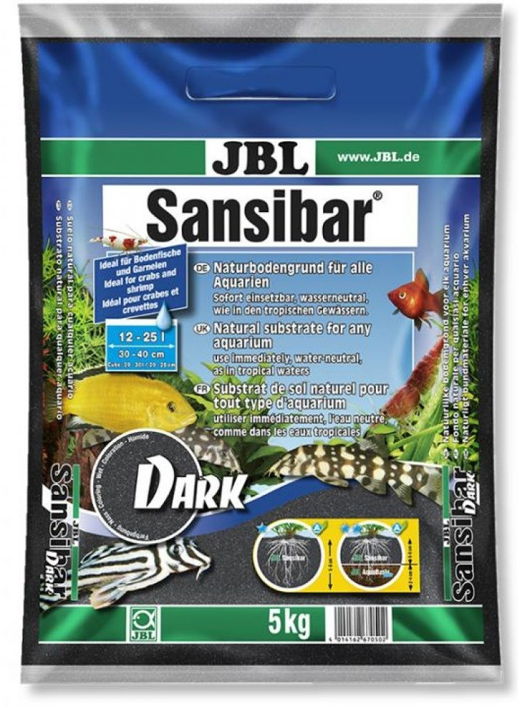 Пісок JBL Sansibar Dark 0.2-0.5 мм 5 кг чорний, 67050