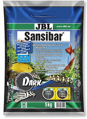Пісок JBL Sansibar Dark 0.2-0.5 мм 5 кг чорний, 67050, фото 2