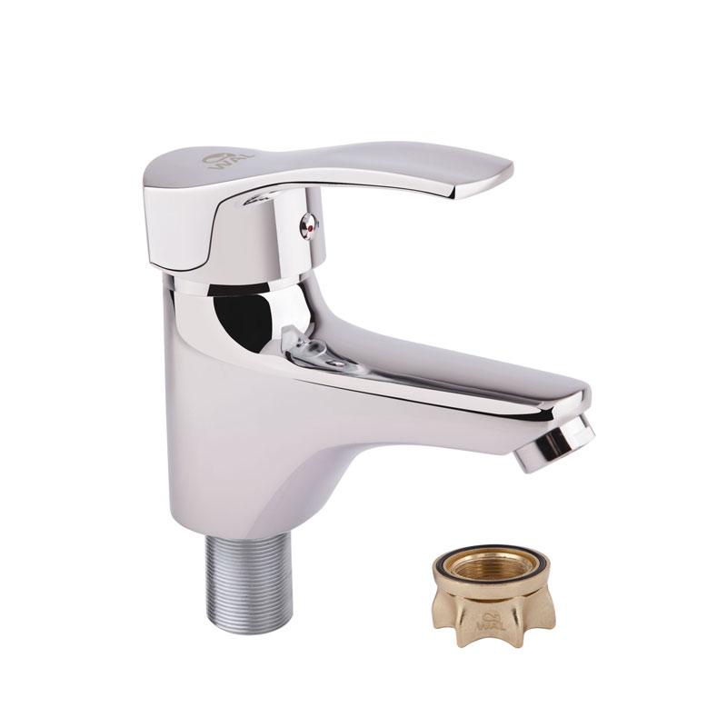 Компактний змішувач для умивальника раковини на гайці WAL SPA1-A279