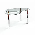 Обідній кухонний стіл Діалог. Скляний стіл. Столи для будинку зі скла