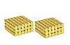 Неокуб Тетракуб із кубиків у боксі 216 шт 5 мм золото магнітний конструктор кульки, фото 2