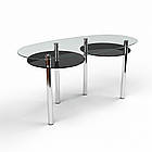 Скляний обідній стіл Лукас. Кухонний столик зі скла. Столи для дому