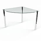 Скляний обідній стіл Сектор прозорий. Кухонний столик зі скла. Столи для дому