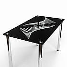 Скляний обідній стіл Балтика. Кухонний столик зі скла. Столи для дому