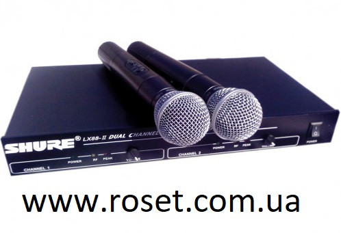 Радиосистема Shure LX88-II + 2 микрофона - фото 2 - id-p1116143493
