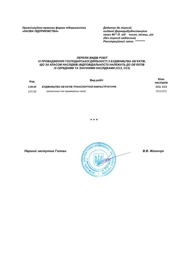 Лицензия на строительство железнодорожных и трамвайных путей в Киеве Лицензия на строительство железнодорожных и трамвайных путей в Киеве