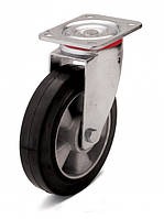 Колеса с поворотным кронштейном с площадкой, диаметр 125 мм, нагрузка 250 кг, Фрегат 20 22 125 ШТ (Резина