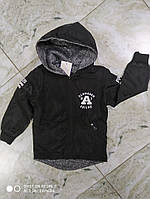 Двухсторонняя куртка ветровка на мальчика цвет черный 98-104 см