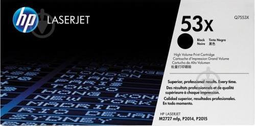 Картридж Q7553X для принтера HP LJ P2015 запечатаний у коробці