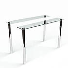 Скляний обідній стіл Вектор. Кухонний столик зі скла. Столи для дому