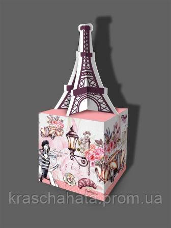 Подарункова коробка для цукерок із листівкою, Париж, 500 грамів