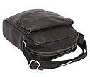 Чоловіча шкіряна сумка 300160-1 чорна, фото 8