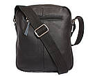 Чоловіча шкіряна сумка 300160-1 чорна, фото 5