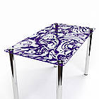 Обідній скляний стіл Весна. Кухонний столик зі скла. Столи для дому