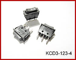 Перемикач консольний KCD3-123-4, 250V,15A.