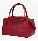 Сумка шкіряна жіноча стильна. Сумочка з натуральної шкіри (чорна), фото 5