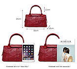 Сумка шкіряна жіноча стильна. Сумочка з натуральної шкіри (чорна), фото 7