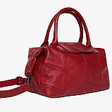 Сумка шкіряна жіноча стильна. Сумочка з натуральної шкіри (чорна), фото 6