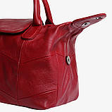 Сумка шкіряна жіноча стильна. Сумочка з натуральної шкіри (чорна), фото 8