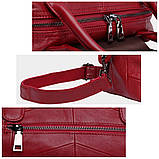 Сумка шкіряна жіноча стильна. Сумочка з натуральної шкіри (чорна), фото 9