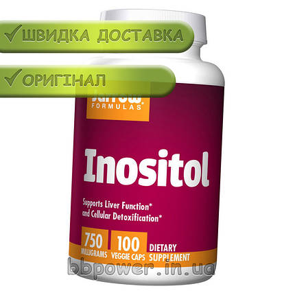 Інозитол Jarrow Formulas Inositol 750 mg 100 кап, фото 2