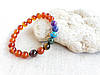 Браслет 7 чакр + Сердолік d 8мм, фото 6