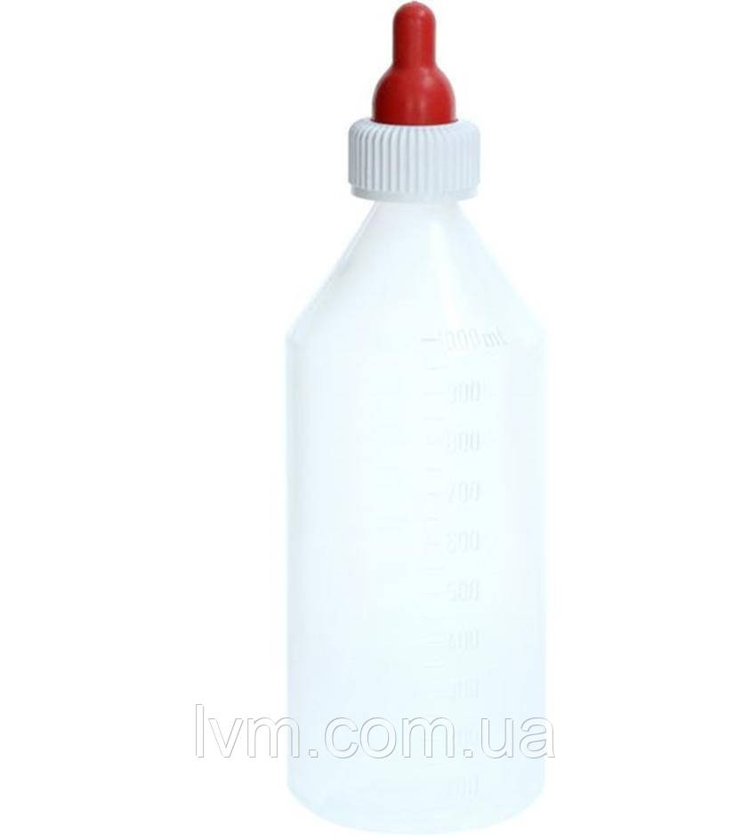 Пляшка для випоювання ягнят з соскою 1л FARMA, ділильна шкала по 50мл (Нідерланди)