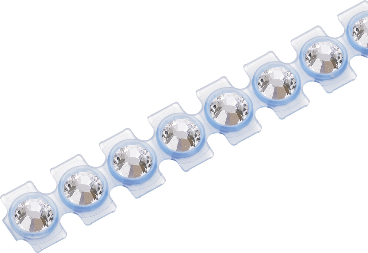 Кристали, стрази Сваровскі для текстилю термоклеевие на стрічці SS10 2,8 мм Knorr Prandell crystal 001, фото 1