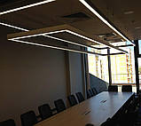 Підвісний світильник з Алюмінієвого LED профілю 200W "Квадрат" 2х2м, фото 9