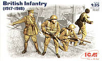 Британская пехота (1917-1918). Набор фигур для склеивания в масштабе 1/35. ICM 35301