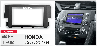 2-DIN переходная рамка HONDA Civic 2016+, CARAV 11-650
