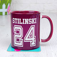 Бордовая чашка Stilinski 24 (Teen Wolf)