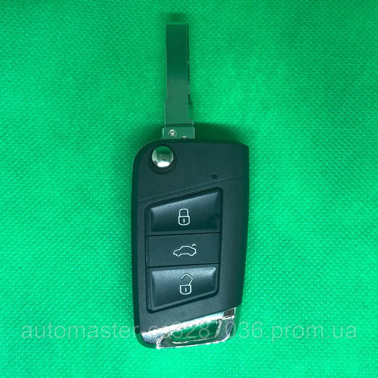 Корпус выкидного авто ключа VOLKSWAGEN Golf 7 (Фольксваген Гольф 7) 3 - кнопки