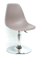 Стілець поворотний Nik CH-BASE сірий 23 на хромованій опорі млинці, дизайн Charles and Ray Eames, фото 2