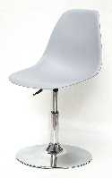 Стул поворотный на хромированной круглой опоре Nik CH-BASE серый 35, дизайн Charles and Ray Eames