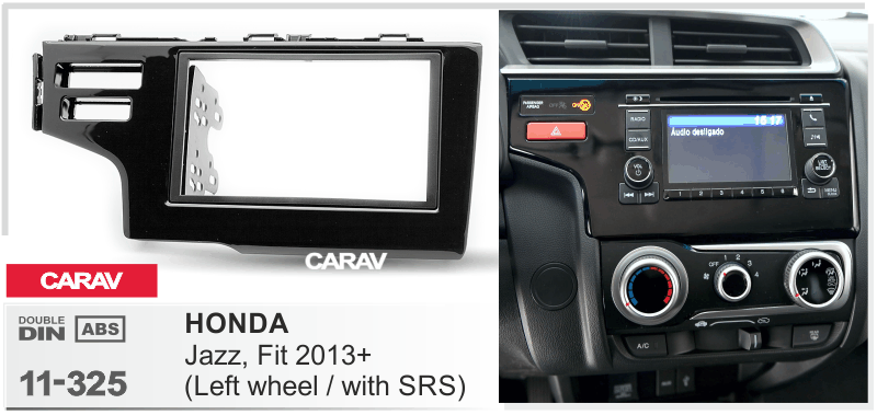 2-DIN переходная рамка HONDA Fit, Jazz 2013+ (Left Wheel / with SRS), CARAV 11-325 - фото 1 - id-p1116322751