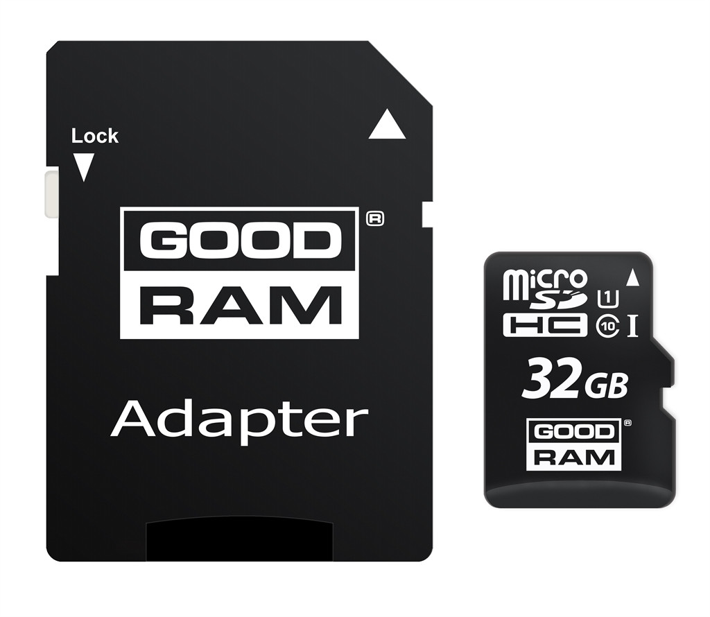 Картка пам'яті MicroSDHC 32 GB UHS-I Class 10 GoodRam + Adapter SD (M1AA-0320R12)