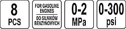 Компрессометр для бензинових двигунів 0-2 МПа YATO YT-73022, фото 3