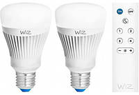 Смарт-лампа WiZ LED Smart Е27 806Lm 2200-6500K Набір 2 шт + пульт ДУ