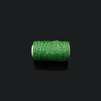 Нитка вощеная для шитья по коже 1 мм 50 м зеленый цвет плоская нить