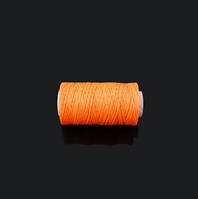 Нитка вощеная для шитья по коже 1 мм 50 м оранжевый цвет плоская нить
