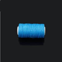 Нитка вощеная для шитья по коже 1 мм 50 м синий цвет плоская нить