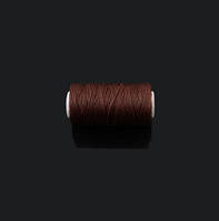 Нитка вощеная для шитья по коже 1 мм 50 м темно-коричневый цвет плоская нить