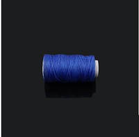 Нитка вощеная для шитья по коже 1 мм 50 м темно-синий цвет плоская нить