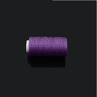 Нитка вощеная для шитья по коже 1 мм 50 м фиолетовый цвет плоская нить