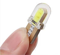 Лампочка автомобильная T10 W5W COB LED - синий