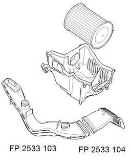 Повітропровід FORD FOCUS 05-08 повітряного фільтра великий (FPS). 1485769