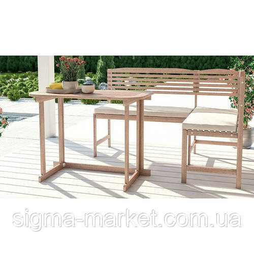 Купить Угловая скамейка со спинкой CALEDA из тикового дерева, цена ...