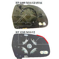 Вкладыш зеркала AUDI A4 12-15 (B8) левый обогрев асферический 10-12 (FPS). FP1215M11