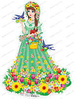 Фігурний дитячий плакат: Красуня Весна